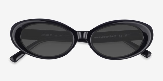 Zenith Black AcetateSunglass Frames from EyeBuyDirect, Closed View