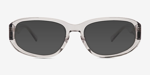 Valmont Clear Gray AcétateSoleil de Lunette de vue d'EyeBuyDirect, Vue de Face