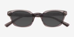 Leclair Gris Acétate Soleil de Lunette de vue d'EyeBuyDirect, Vue Rapprochée