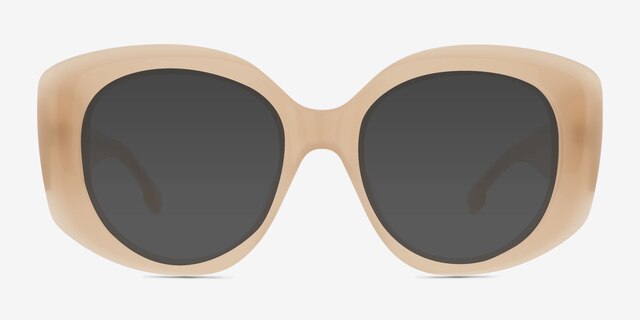 Pascale Brown AcetateSunglass Frames from EyeBuyDirect, Front View