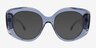 Pascale Clear Blue Alternative MaterialsSunglass Frames from EyeBuyDirect, Front View