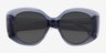Pascale Clear Blue Alternative MaterialsSunglass Frames from EyeBuyDirect, Closed View