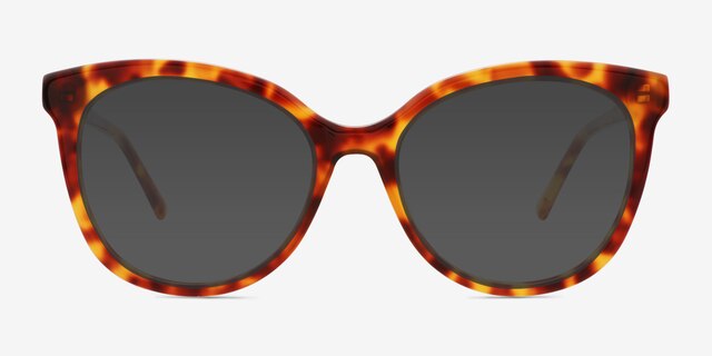 Cinematic Tortoise AcetateSunglass Frames from EyeBuyDirect, Front View