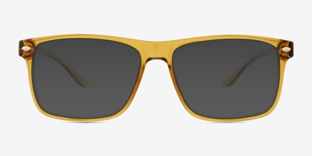 Cortez Clear Yellow PlastiqueSoleil de Lunette de vue d'EyeBuyDirect, Vue de Face