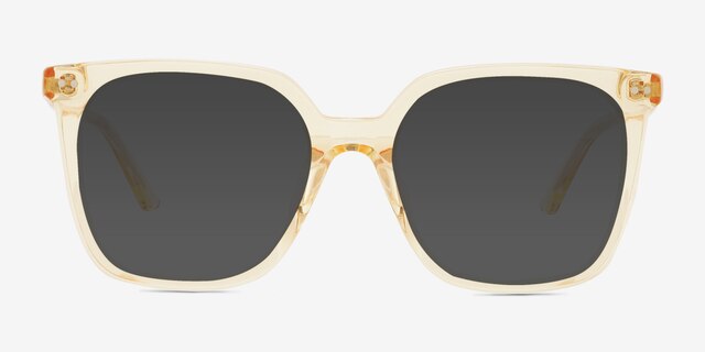 Parasol Clear Champaign AcetateSunglass Frames from EyeBuyDirect, Front View