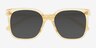 Parasol Clear Champaign AcetateSunglass Frames from EyeBuyDirect, Closed View