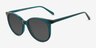 Sun Bardot Teal AcetateSunglass Frames from EyeBuyDirect, Angle View