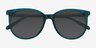 Sun Bardot Teal AcetateSunglass Frames from EyeBuyDirect, Closed View
