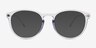 Monroe Clear Blue Plastic, MetalSunglass Frames from EyeBuyDirect, Front View