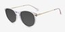 Monroe Clear Blue Plastic, MetalSunglass Frames from EyeBuyDirect, Angle View