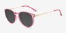 Monroe Clear Purple Plastic, MetalSunglass Frames from EyeBuyDirect, Angle View