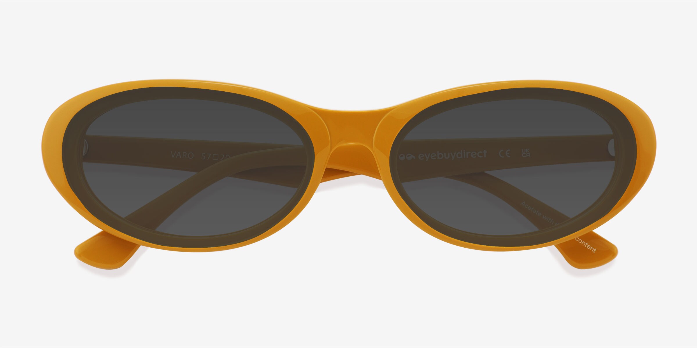 Acetate Oval Sunglasses with Anti-Reflective Coating Unisex oval acetate sunglasses. #S65383 Prescription-ready  main image 3