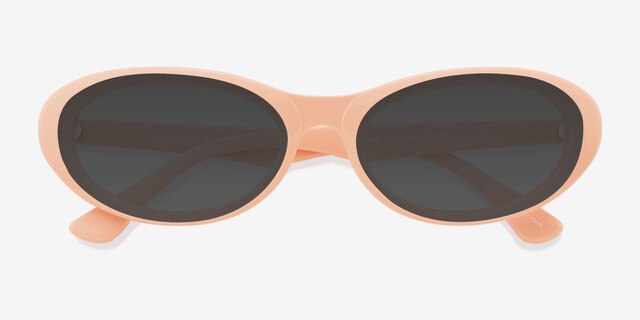 Varo Solid Peach Alternative MaterialsSunglass Frames from EyeBuyDirect, Closed View