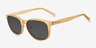 Yippee Matte Yellow PlasticSunglass Frames from EyeBuyDirect, Angle View