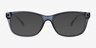 Spiffy Blue PlasticSunglass Frames from EyeBuyDirect, Front View