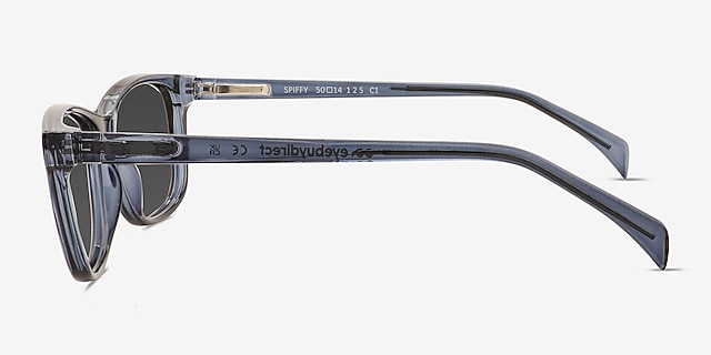 Spiffy Blue PlasticSunglass Frames from EyeBuyDirect, Side View