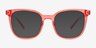 Chipper Clear Red PlasticSunglass Frames from EyeBuyDirect, Front View