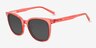 Chipper Clear Red PlasticSunglass Frames from EyeBuyDirect, Angle View