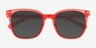 Chipper Clear Red PlasticSunglass Frames from EyeBuyDirect, Closed View