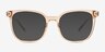 Chipper Clear Brown PlastiqueSoleil de Lunette de vue d'EyeBuyDirect, Vue de Face