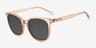 Chipper Clear Brown PlastiqueSoleil de Lunette de vue d'EyeBuyDirect, Vue d'Angle