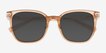 Chipper Clear Brown PlasticSunglass Frames from EyeBuyDirect, Closed View