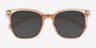 Chipper Clear Brown PlastiqueSoleil de Lunette de vue d'EyeBuyDirect, Vue Rapprochée