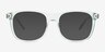 Jamboree Clear Green PlasticSunglass Frames from EyeBuyDirect, Front View