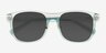 Jamboree Clear Green PlasticSunglass Frames from EyeBuyDirect, Closed View