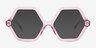 Razzle Violet PlastiqueSoleil de Lunette de vue d'EyeBuyDirect, Vue de Face