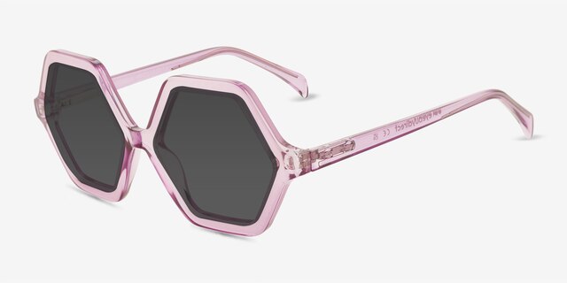 Razzle Purple PlasticSunglass Frames from EyeBuyDirect, Angle View