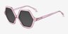 Razzle Violet PlastiqueSoleil de Lunette de vue d'EyeBuyDirect, Vue d'Angle