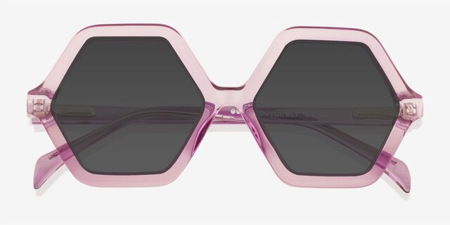 Razzle Purple PlasticSunglass Frames from EyeBuyDirect, Closed View