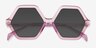 Razzle Violet PlastiqueSoleil de Lunette de vue d'EyeBuyDirect, Vue Rapprochée