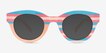 All In Striped Multicolor PlasticSunglass Frames from EyeBuyDirect, Front View