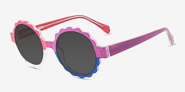 Keep Glowing Multicolor PlasticSunglass Frames from EyeBuyDirect, Angle View