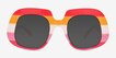 Dream Chaser Striped Red PlasticSunglass Frames from EyeBuyDirect, Front View