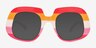Dream Chaser Striped Red PlasticSunglass Frames from EyeBuyDirect, Front View