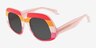 Dream Chaser Striped Red PlasticSunglass Frames from EyeBuyDirect, Angle View