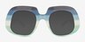 Dream Chaser Striped Blue PlasticSunglass Frames from EyeBuyDirect, Front View