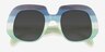 Dream Chaser Striped Blue PlasticSunglass Frames from EyeBuyDirect, Closed View