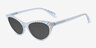 Live Loud Blue PlasticSunglass Frames from EyeBuyDirect, Angle View