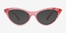 Live Loud Pink PlasticSunglass Frames from EyeBuyDirect, Front View