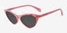 Live Loud Pink PlasticSunglass Frames from EyeBuyDirect, Angle View