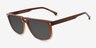 Caldwell Gradient Brown Alternative MaterialsSunglass Frames from EyeBuyDirect, Angle View