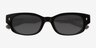 Hargrove Black Alternative MaterialsSunglass Frames from EyeBuyDirect, Closed View