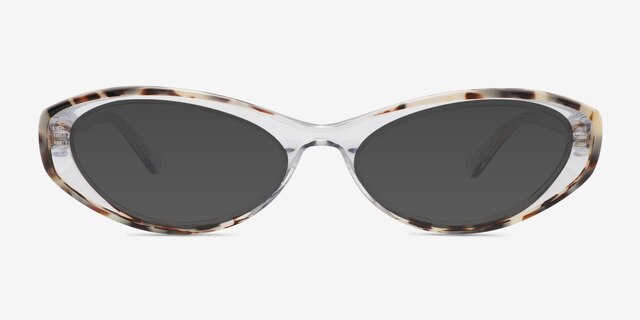 Basset Ivory Tortoise Blue AcetateSunglass Frames from EyeBuyDirect, Front View