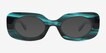 Kingsley Striped Teal Alternative MaterialsSunglass Frames from EyeBuyDirect, Front View