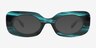 Kingsley Striped Teal AcetateSunglass Frames from EyeBuyDirect, Front View