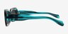 Kingsley Striped Teal AcetateSunglass Frames from EyeBuyDirect, Side View